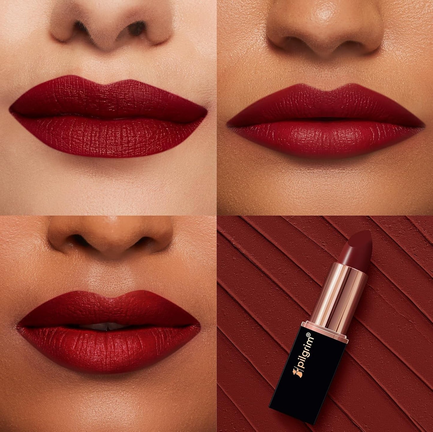 Pilgrim Matte Bullet Lipstick Intense Colour Transferproof & Smudgeproof Maroon Affair-23 4.2 GRAM
