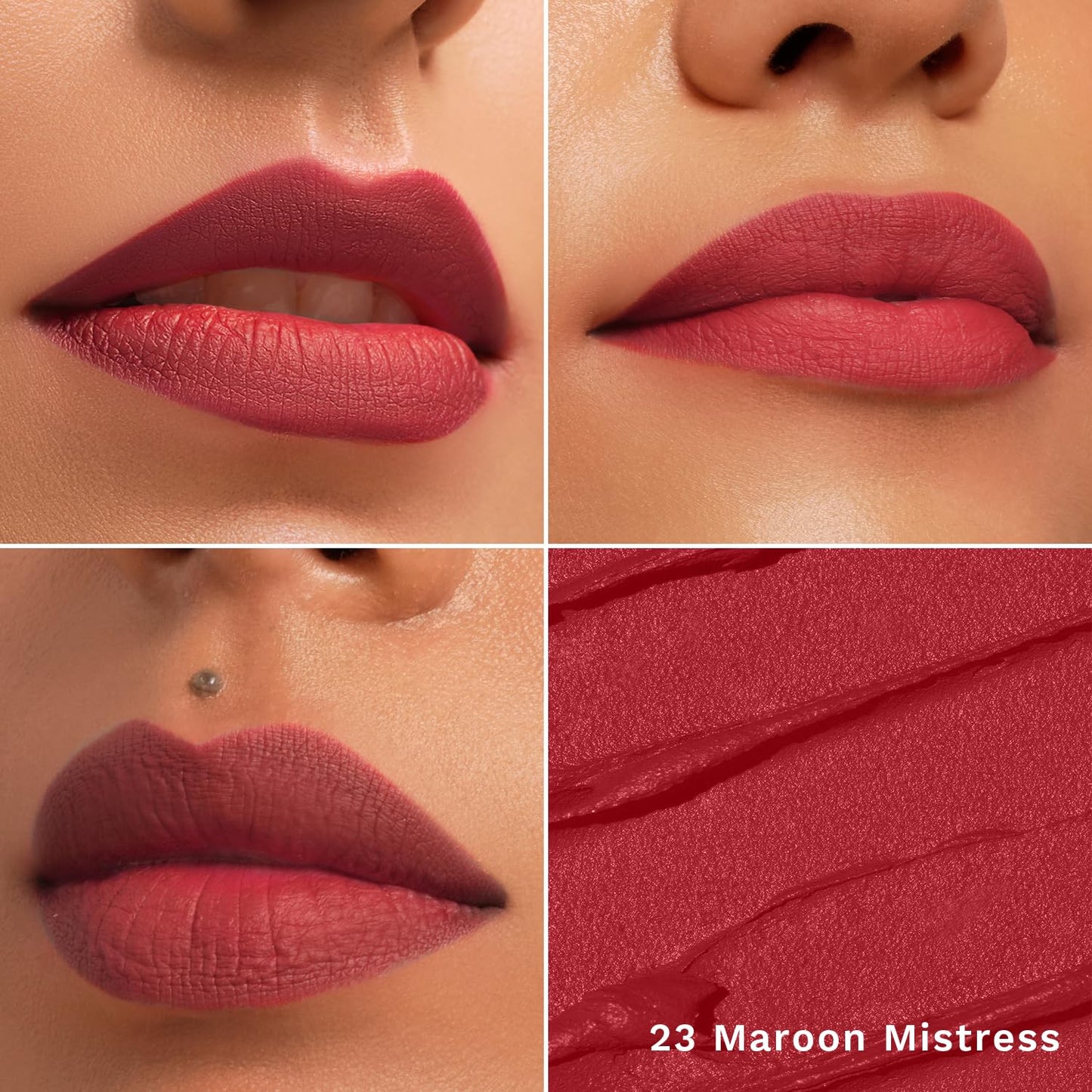 PILGRIM The Spanish Collection MATTE ME UP Lip Crayon (Primer+Matte Finish) - 23 Maroon Mistress 1.4g