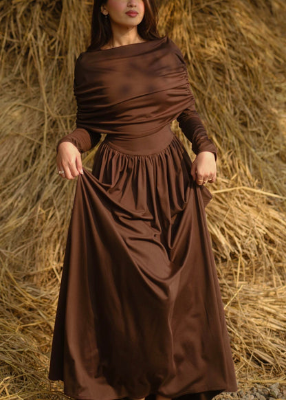 Mocha Silhouette Dress