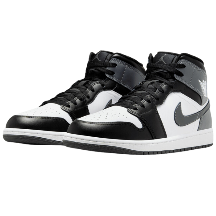 Jordan 1 Mid Black white iron grey