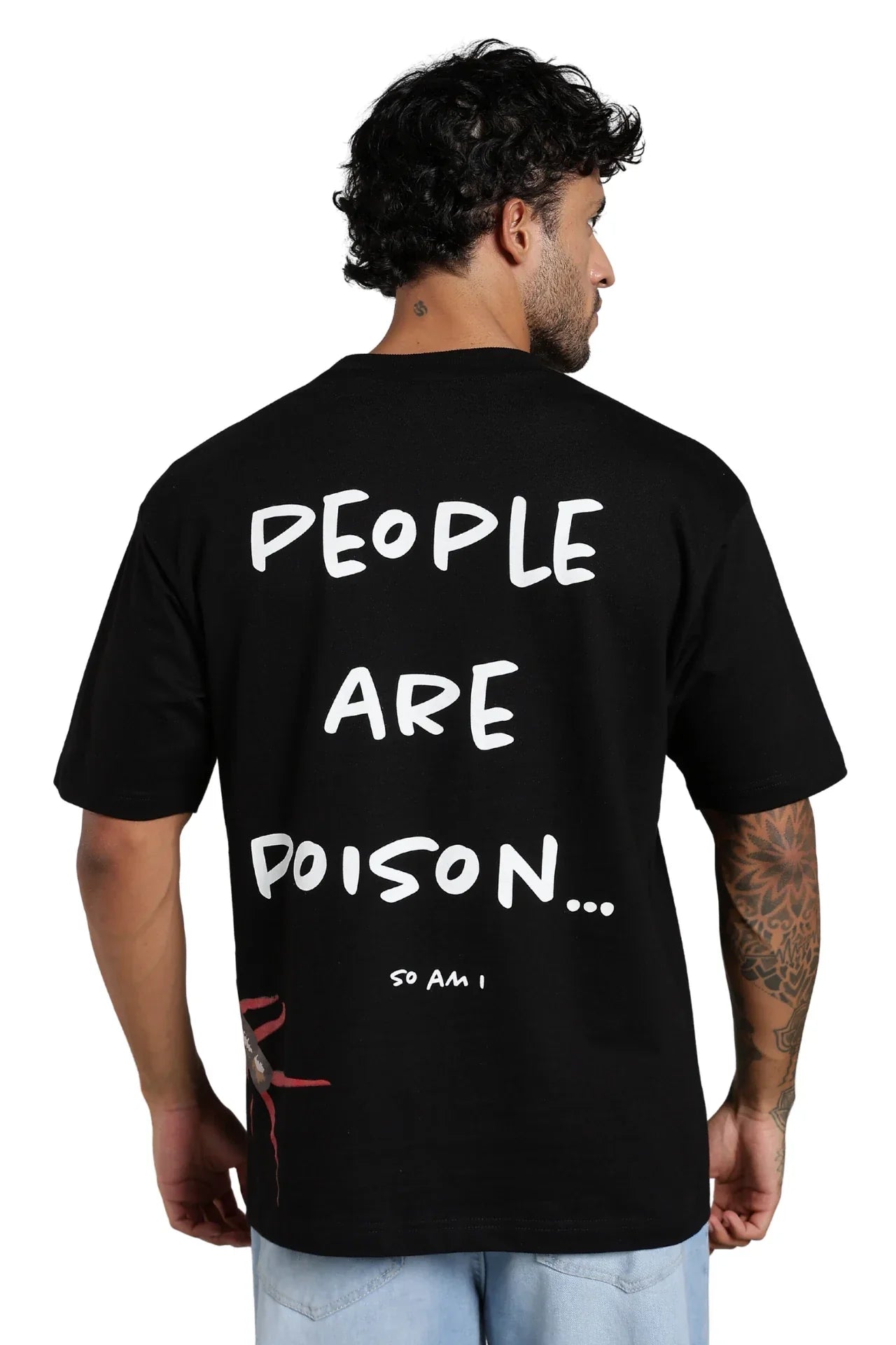Black Centipede Oversized T-Shirt