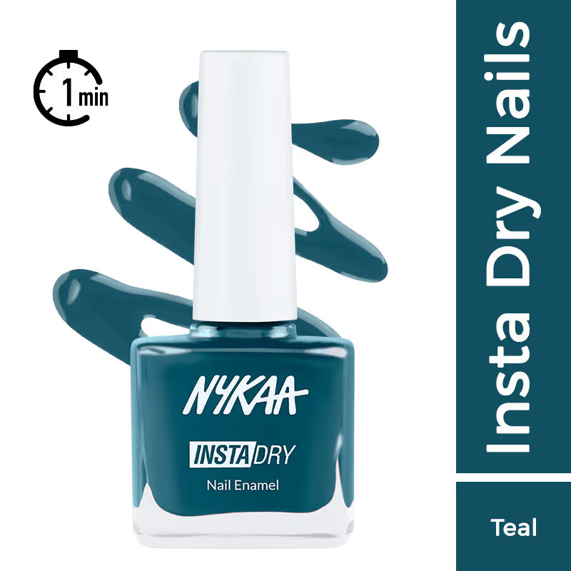 Nykaa Insta Dry Nail Enamel - 331 Teal Tag Insta Dry Np 9 MILLI_LITRE