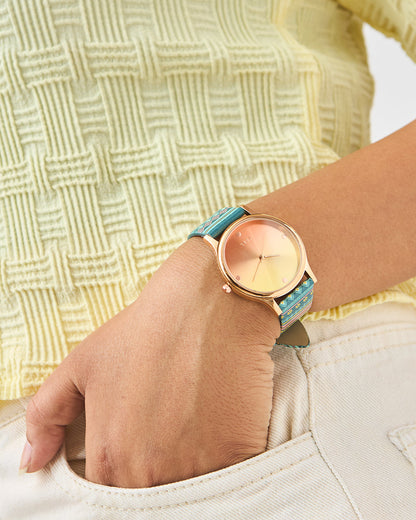 Ombre Aztec Watch Teal