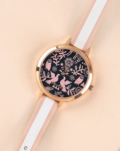 Floral Birds Wrist Watch