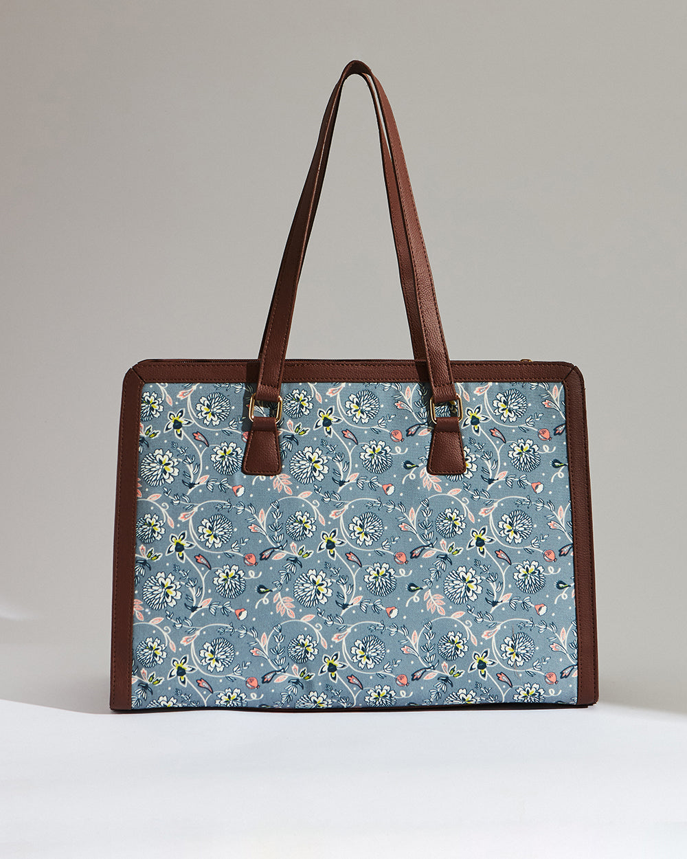 Grey Bloom Office Tote