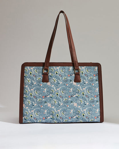 Grey Bloom Office Tote