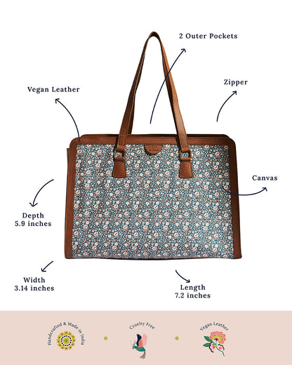 Floral Beds Office Tote