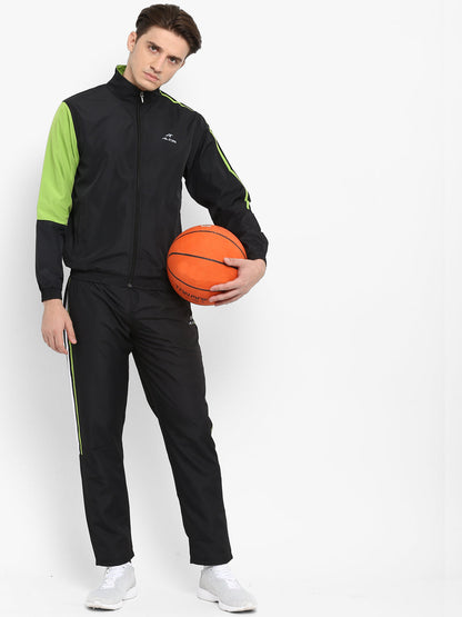 Alcis Active Run Black Green Tracksuit
