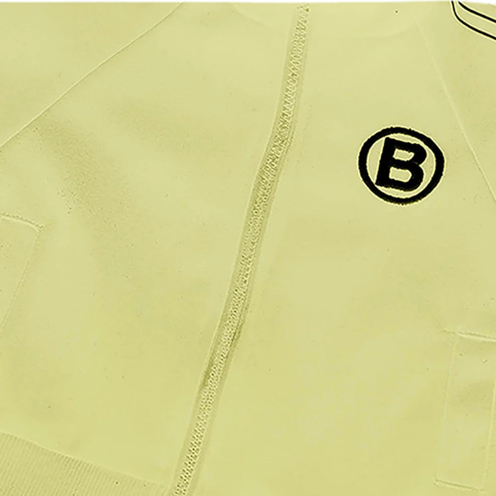 Light Green Letter B Monogram 3 Pcs Track Suit Set For Toddlers And Kids