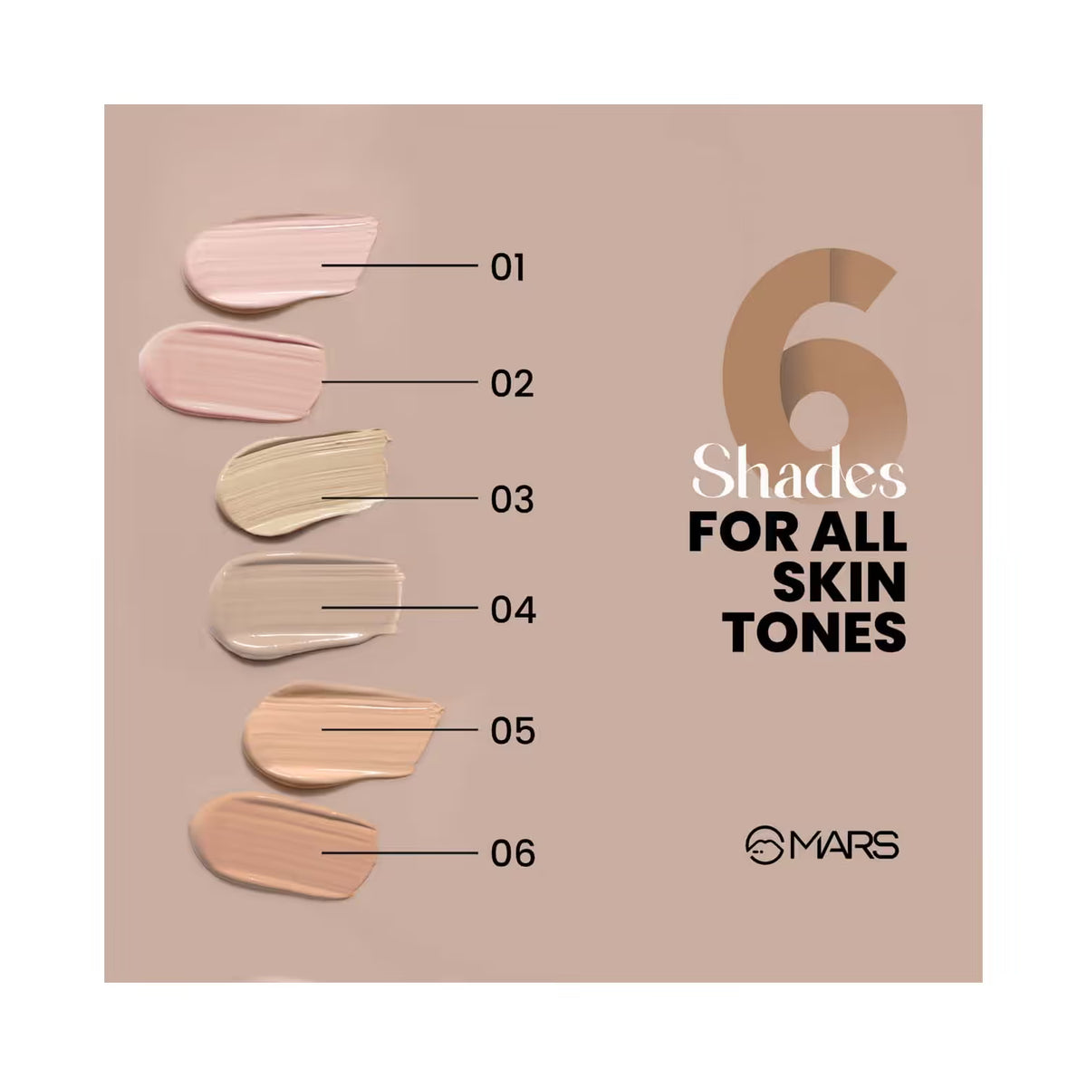 MARS FOUNDATION HIGH COVERAGE FORMULA - 01 40 ml