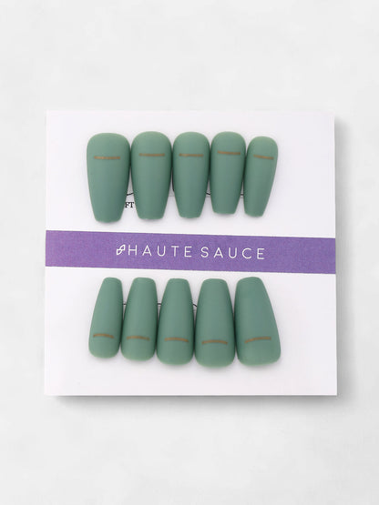 The Viridescent Press-On Nails - Jade Green