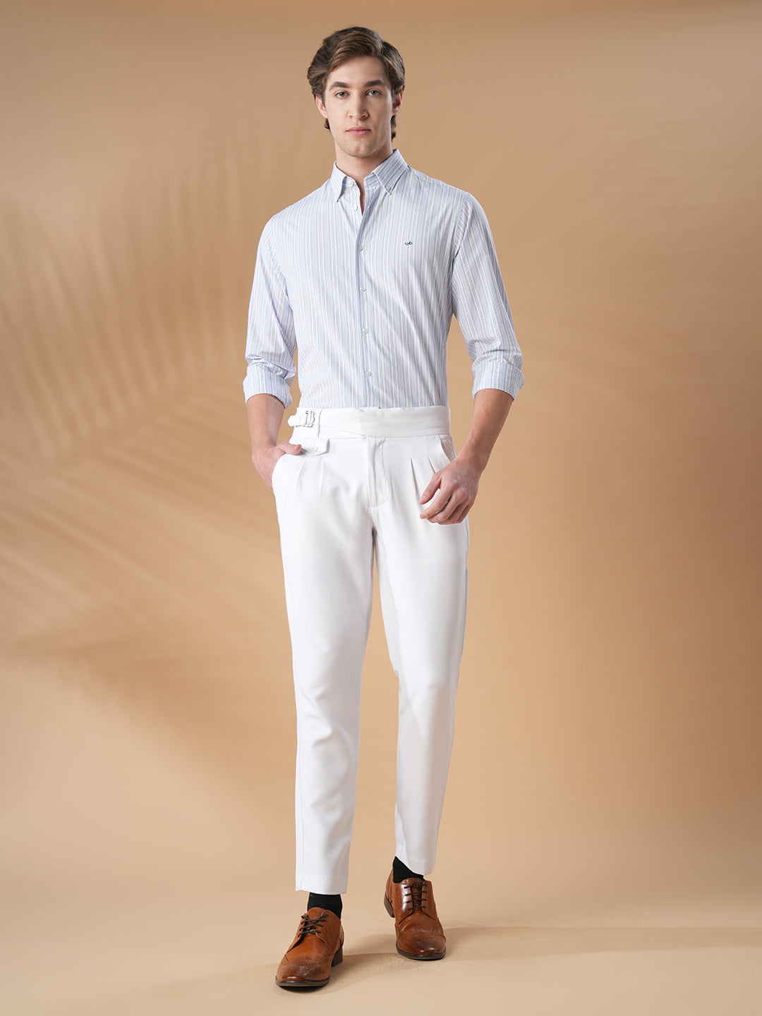 Lavender Regular Fit Formal Cotton Shirt for men (CORNA)