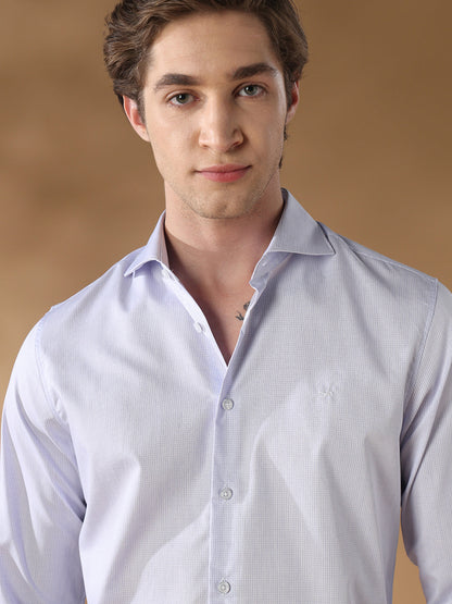 Lavender Slim Fit Formal Cotton Shirt for men (CODIC)