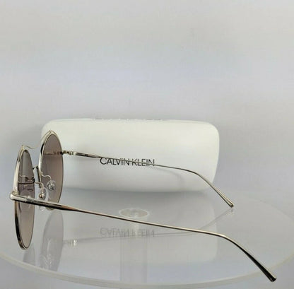 Calvin Klein Jean UV-Protected Grey Round Shiny Gold Framed Sunglasses