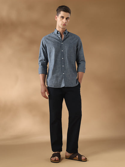 Grey Regular Fit Formal Cotton Shirt for men (CANTO)