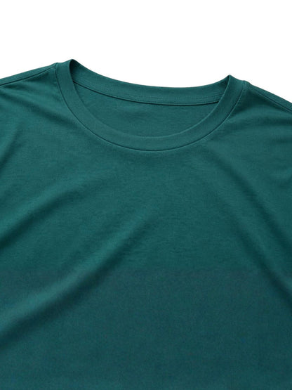 Womens Pack of 3 Solid Cotton Round Neck Regular Fit Sports T-Shirts