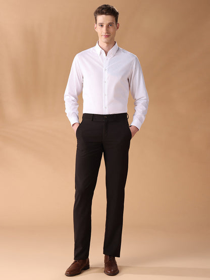 White Regular Fit Checked Formal Shirt for Men (CASSA)