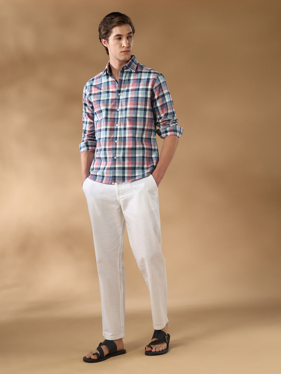 Pink Regular Fit Casual Cotton Shirt for men (ADELE)