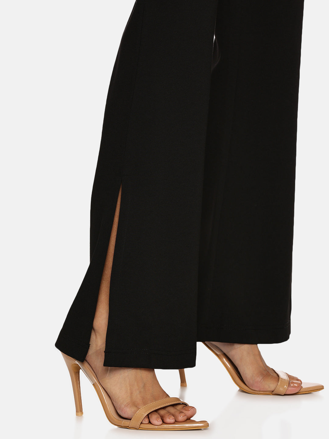 IS.U Black Flared Slit Pant
