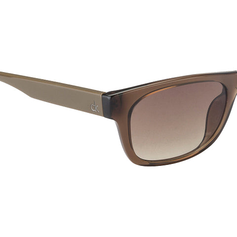 Calvin Klein Brown Transparent Full Rim Square Sunglasses