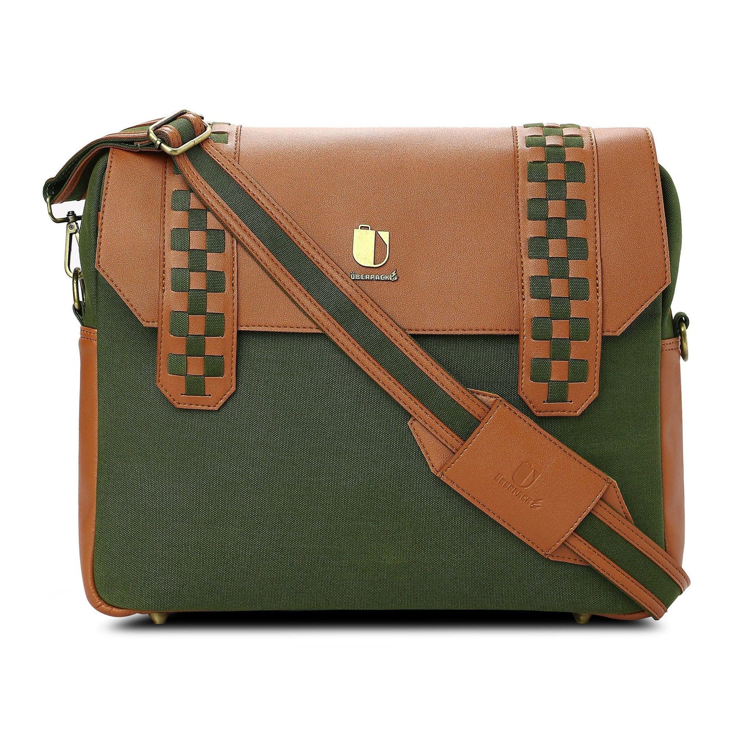 Soul Weave - Olive Green Meadow | Laptop Bag / Messenger Bag