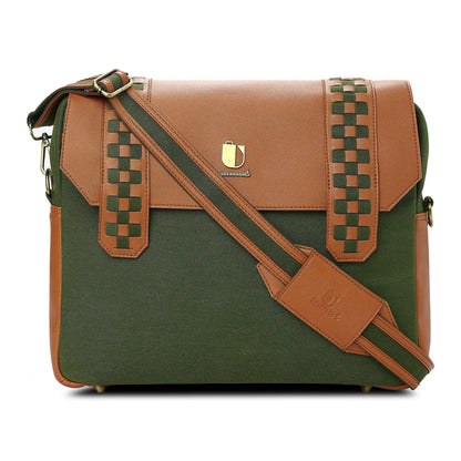 Soul Weave - Olive Green Meadow | Laptop Bag / Messenger Bag