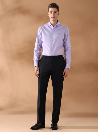 Lavender Regular Fit Solid Formal Shirt for Men (MICA)