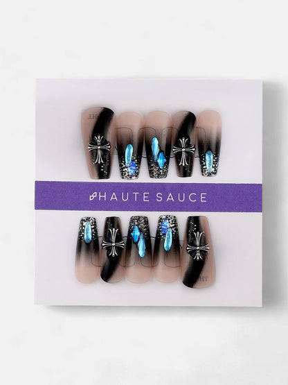 The Moo Press-On Nails - Onyx Black