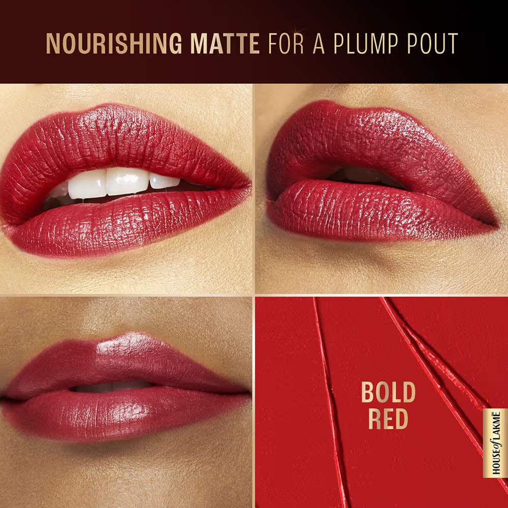 Lakme Ultimate Glam Sati Matte Lipstick - UR 1 Bold Red