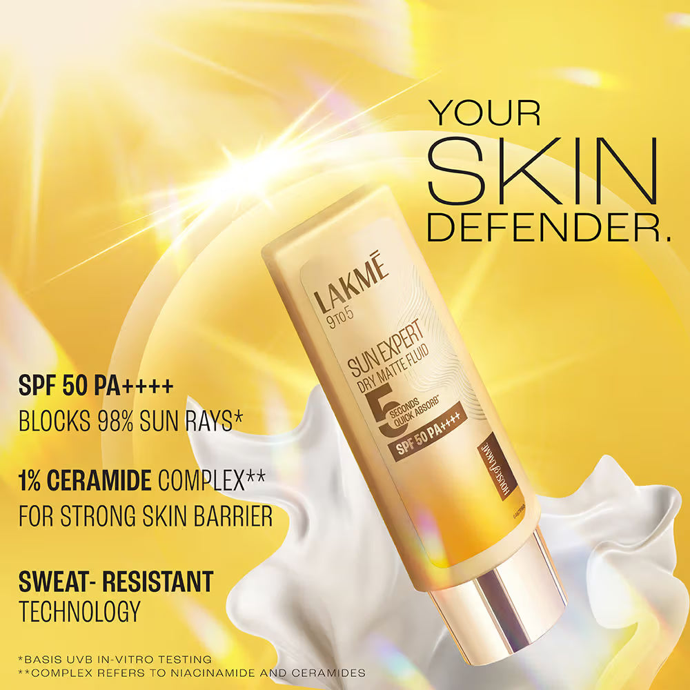 LAKME 9to5 SUN EXPERT DRY MATTE FLUID SUNSCREEN SPF50PA++++