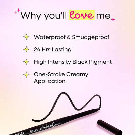 NYKAA BLACK magic KAJAL - INTENSE BLACK 0.6 GRAM