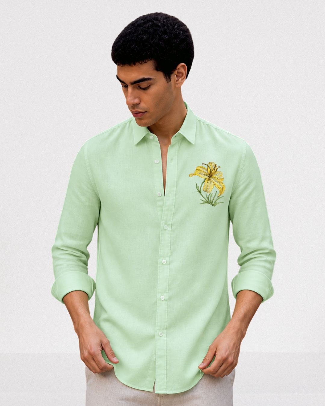 Green Linen Shirt