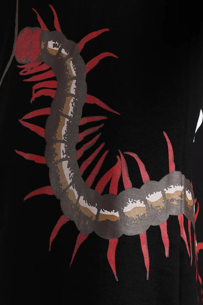 Black Centipede Oversized T-Shirt