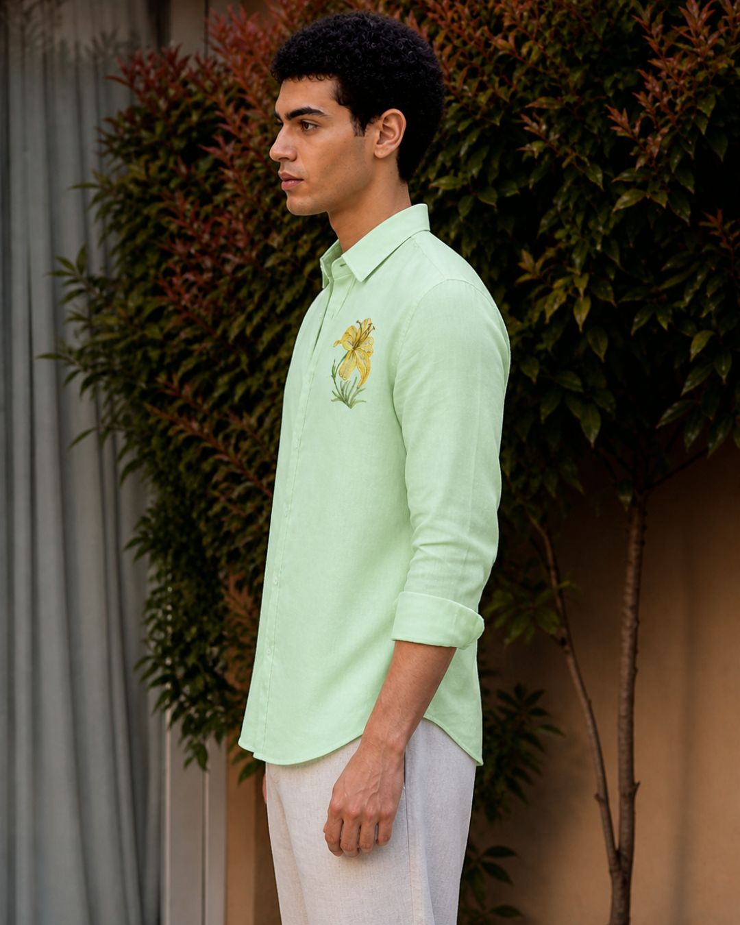 Green Linen Shirt