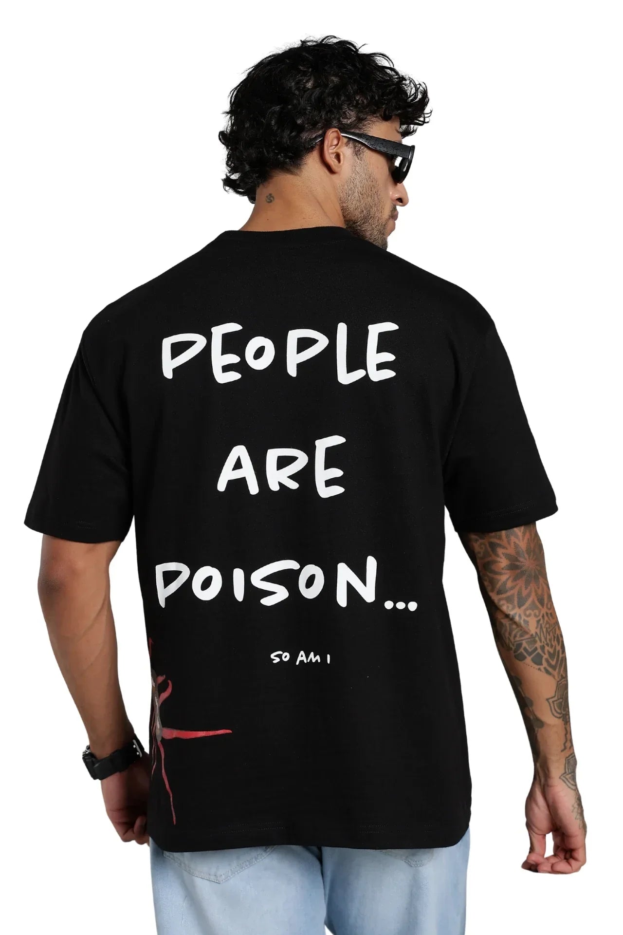 Black Centipede Oversized T-Shirt