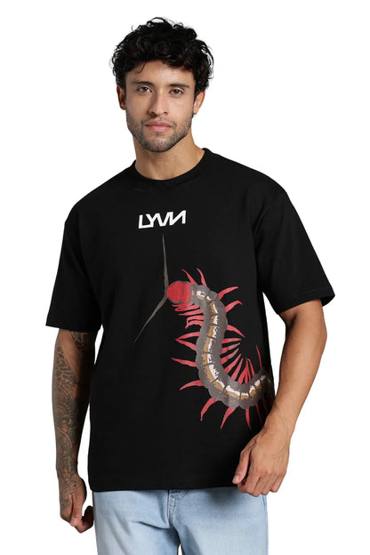 Black Centipede Oversized T-Shirt