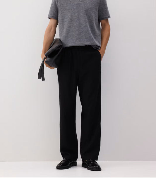 Menâ€™s Black Loose Fit Pajama