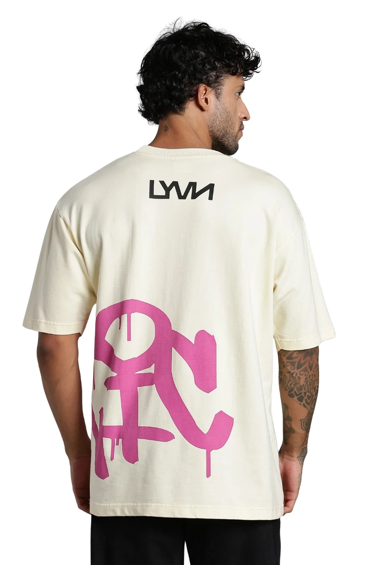 Beige Chaotic Oversized T-Shirt