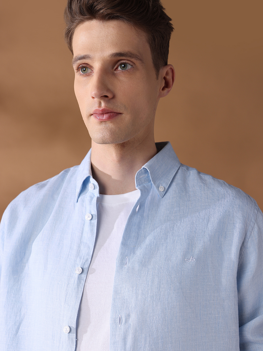 Blue Regular Fit Solid Casual Shirt for Men (LILA)