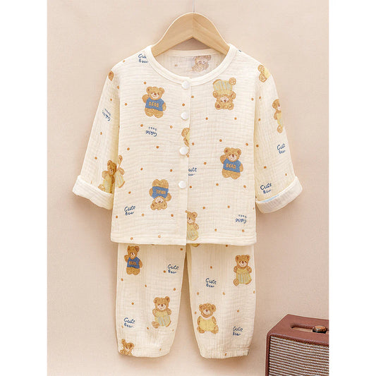 Mustard and Blue Ted Kids Nightsuit