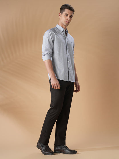 Grey Regular Fit Formal Cotton Shirt for men (CANTI)