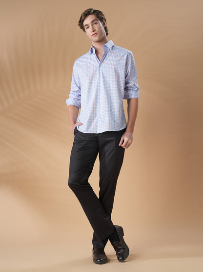 Blue Regular Fit Formal Cotton Shirt for men (COBOL)