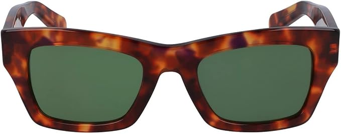 Salvatore Ferragamo Tortoise Brown Framed Dark Green Sunglasses