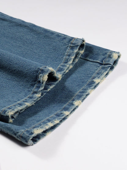 Airy Blue Washed Wide Leg Jeans