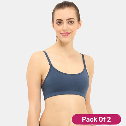 Enerve Girls Non-Padded Non-Wired Full Coverage Beginners Bra