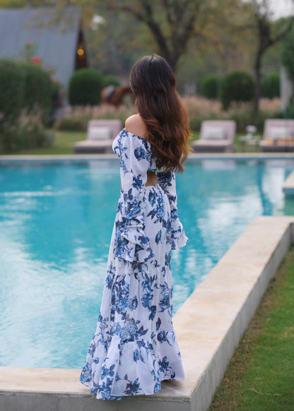 Sapphire Floral Skirt