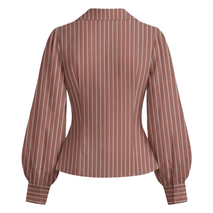 Stripe Puff Sleeve Shirt