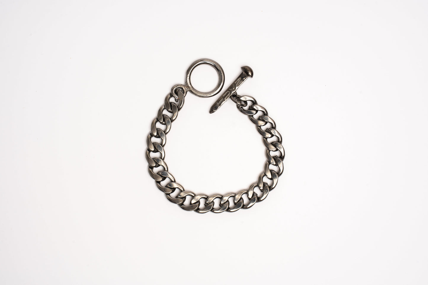 Cuban Chain Bracelet - 10Mm - Chrome Noir Zach