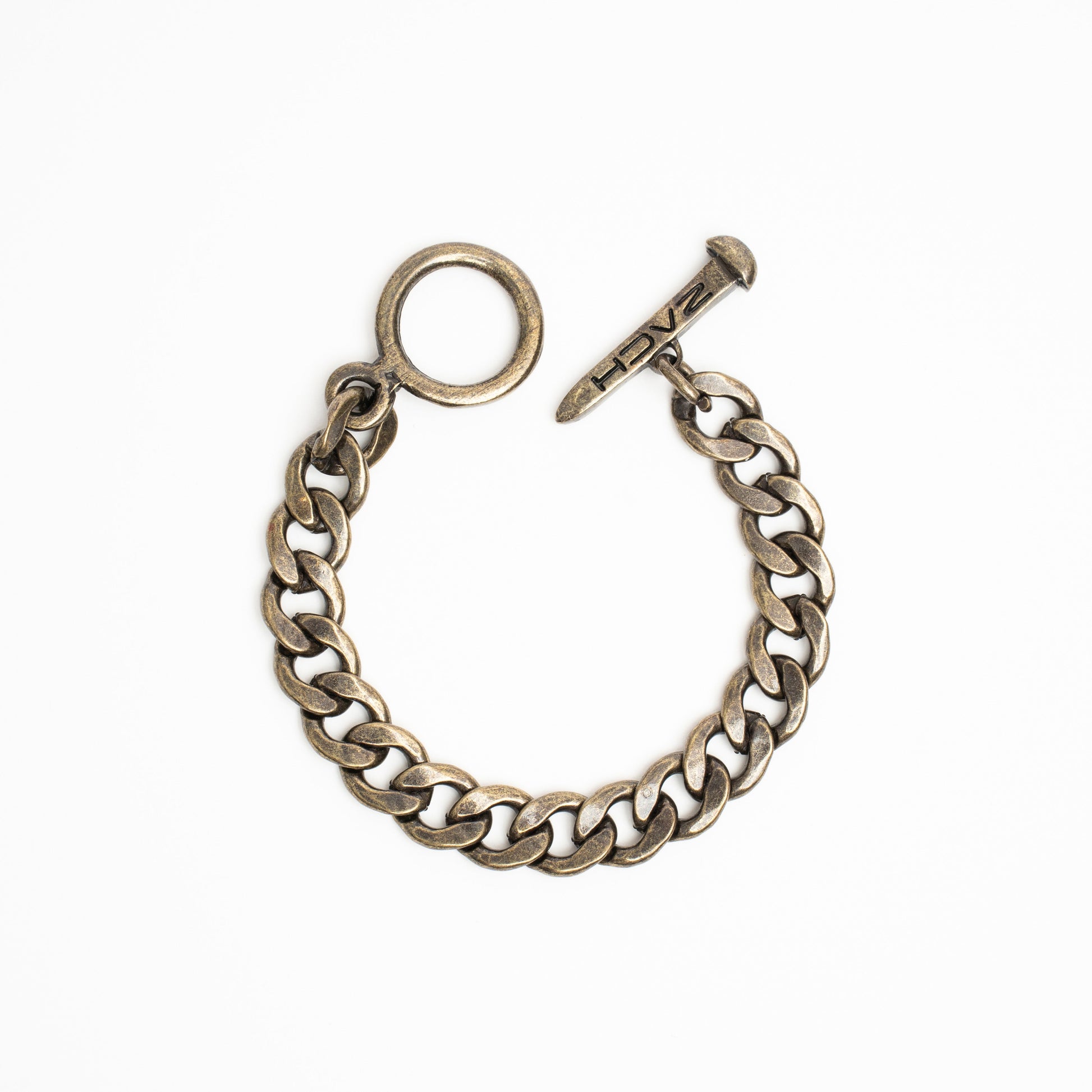 Cuban Chain Bracelet - 10Mm - Rustic Gold Zach