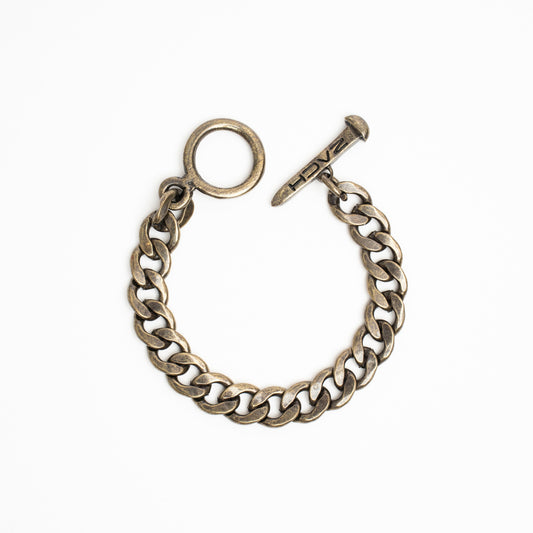 Cuban Chain Bracelet - 10Mm - Rustic Gold Zach